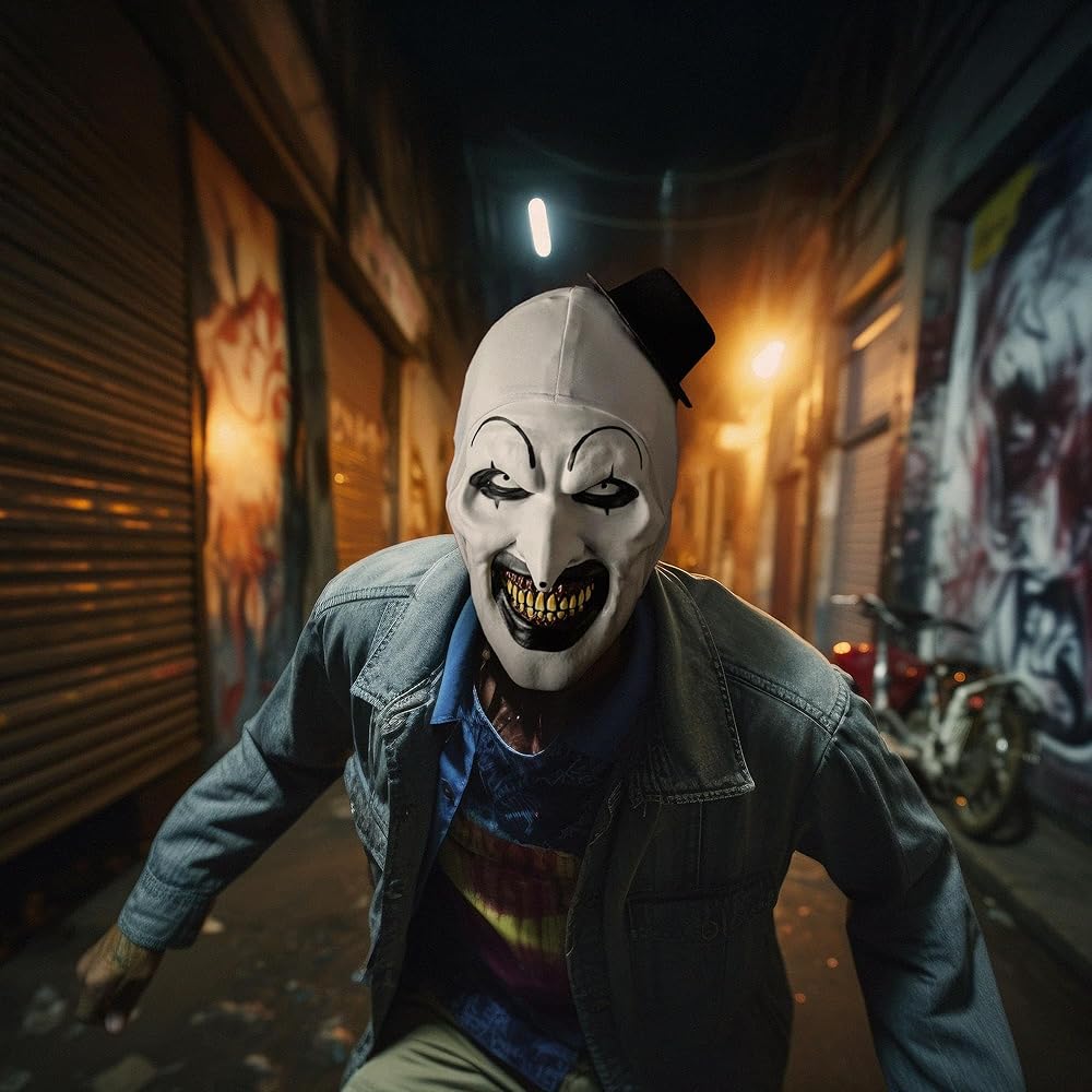 TrickorTreatStudios テリファー2 オフィシャルマスク Trick Or Treat Studios Terrifier 2 Art The Clown Adult Retro